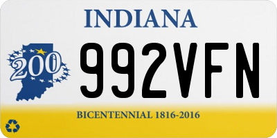 IN license plate 992VFN