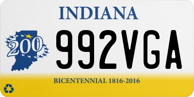 IN license plate 992VGA