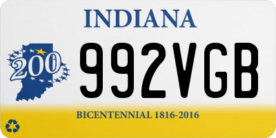 IN license plate 992VGB