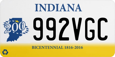 IN license plate 992VGC