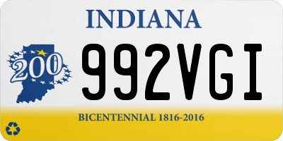 IN license plate 992VGI