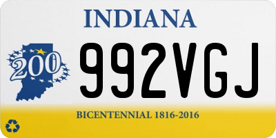 IN license plate 992VGJ