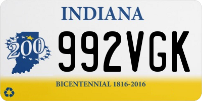 IN license plate 992VGK