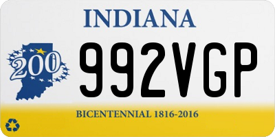 IN license plate 992VGP