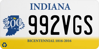 IN license plate 992VGS