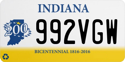 IN license plate 992VGW