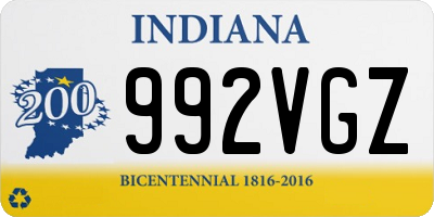 IN license plate 992VGZ