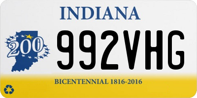 IN license plate 992VHG