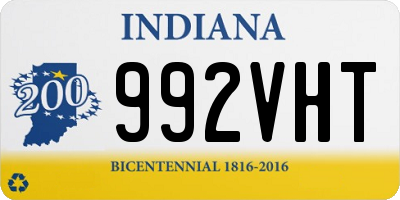 IN license plate 992VHT