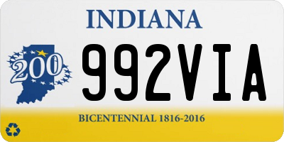 IN license plate 992VIA