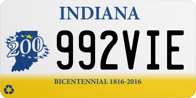 IN license plate 992VIE