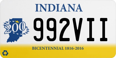 IN license plate 992VII