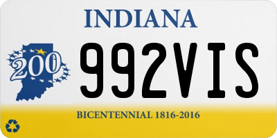 IN license plate 992VIS