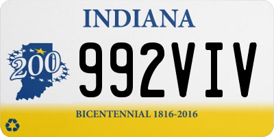 IN license plate 992VIV