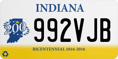 IN license plate 992VJB