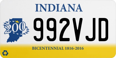 IN license plate 992VJD