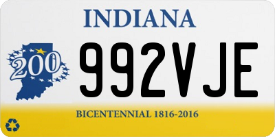 IN license plate 992VJE