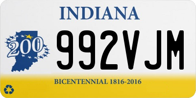 IN license plate 992VJM