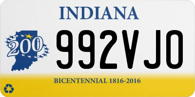 IN license plate 992VJO