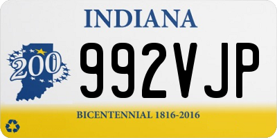 IN license plate 992VJP