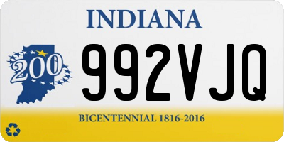 IN license plate 992VJQ