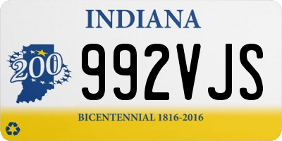 IN license plate 992VJS