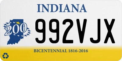 IN license plate 992VJX