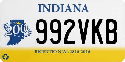 IN license plate 992VKB