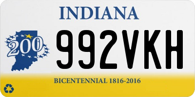 IN license plate 992VKH