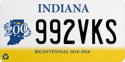 IN license plate 992VKS