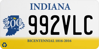 IN license plate 992VLC