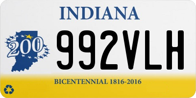 IN license plate 992VLH