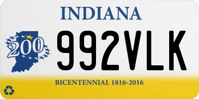 IN license plate 992VLK