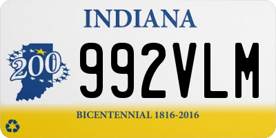 IN license plate 992VLM