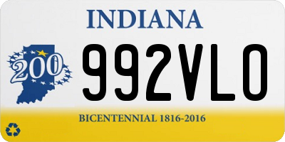 IN license plate 992VLO