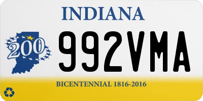 IN license plate 992VMA