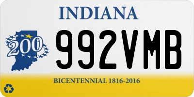 IN license plate 992VMB