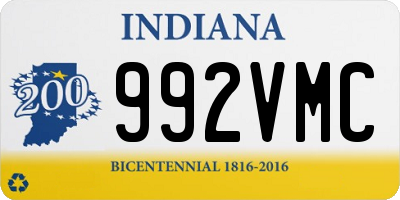 IN license plate 992VMC