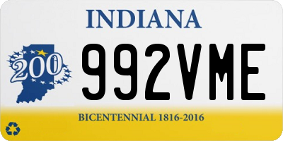 IN license plate 992VME