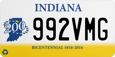 IN license plate 992VMG