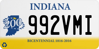 IN license plate 992VMI