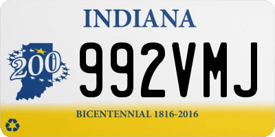 IN license plate 992VMJ