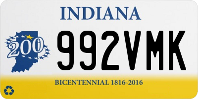 IN license plate 992VMK