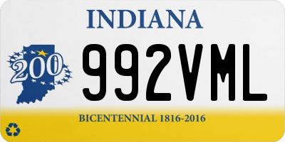 IN license plate 992VML