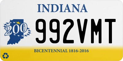 IN license plate 992VMT