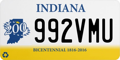 IN license plate 992VMU