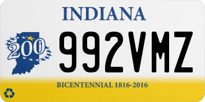 IN license plate 992VMZ