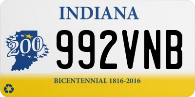 IN license plate 992VNB