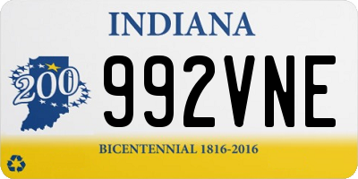 IN license plate 992VNE