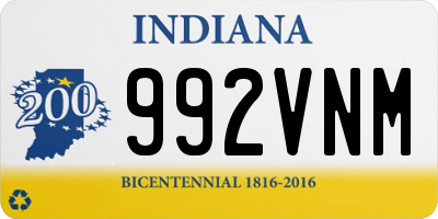 IN license plate 992VNM